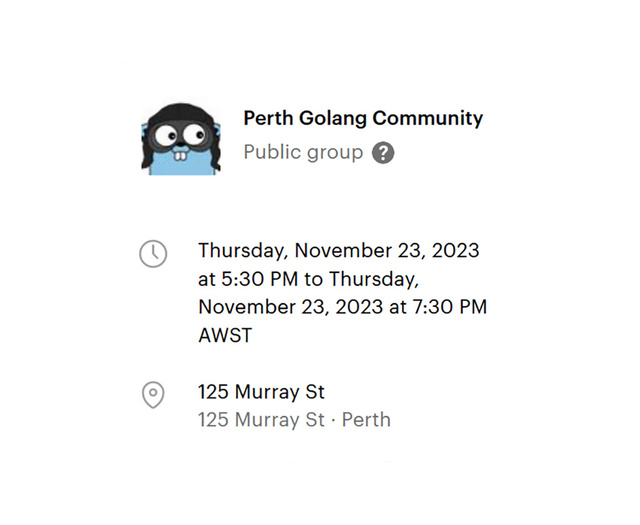 Perth Go Meetup | Rizal Farok